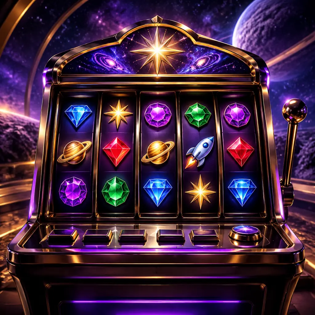 Permata berwarna pada kabinet slot casino